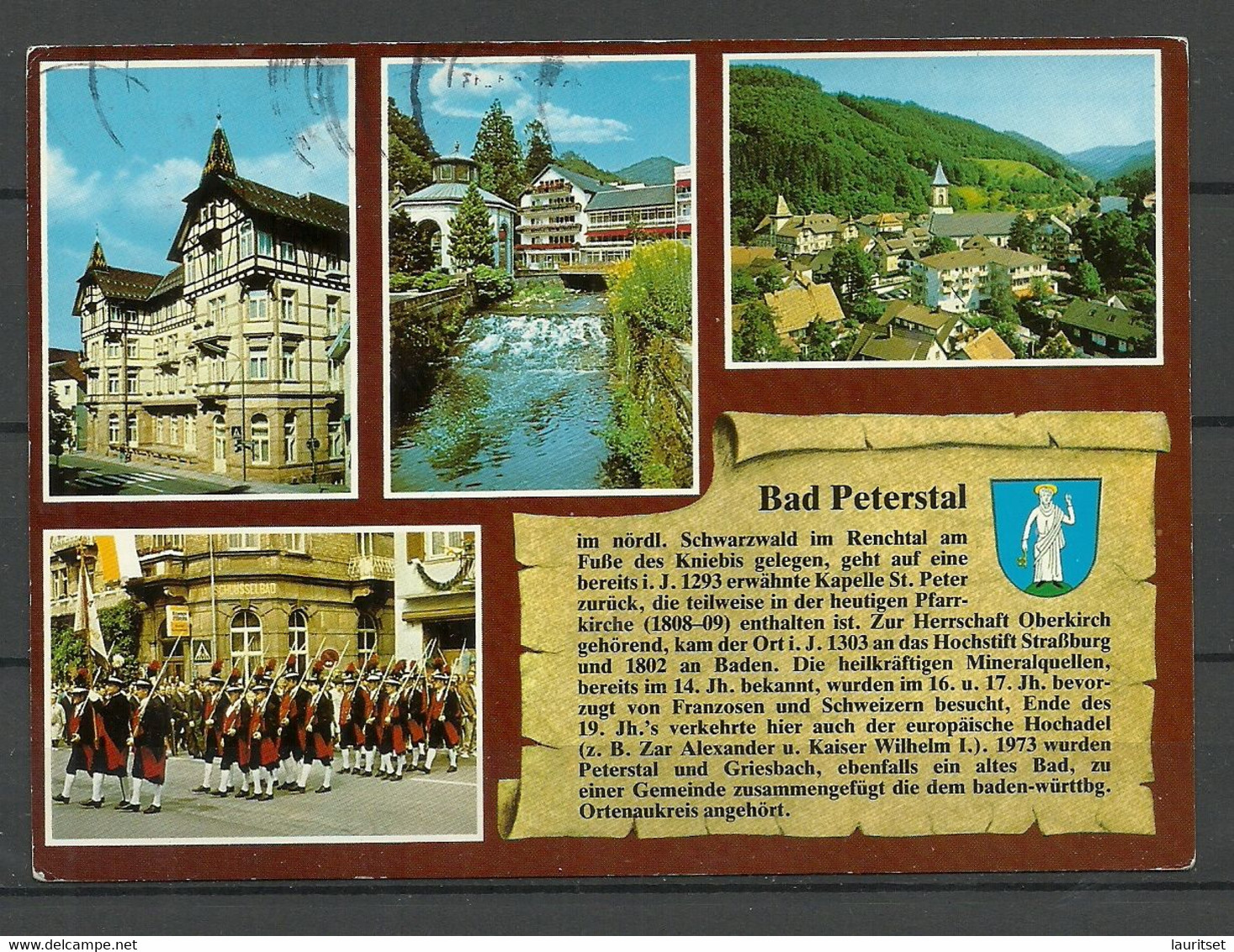 Deutschland BAD PETERSTAL Schwarzwald (gesendet 1991, Mit Briefmarke) - Bad Peterstal-Griesbach