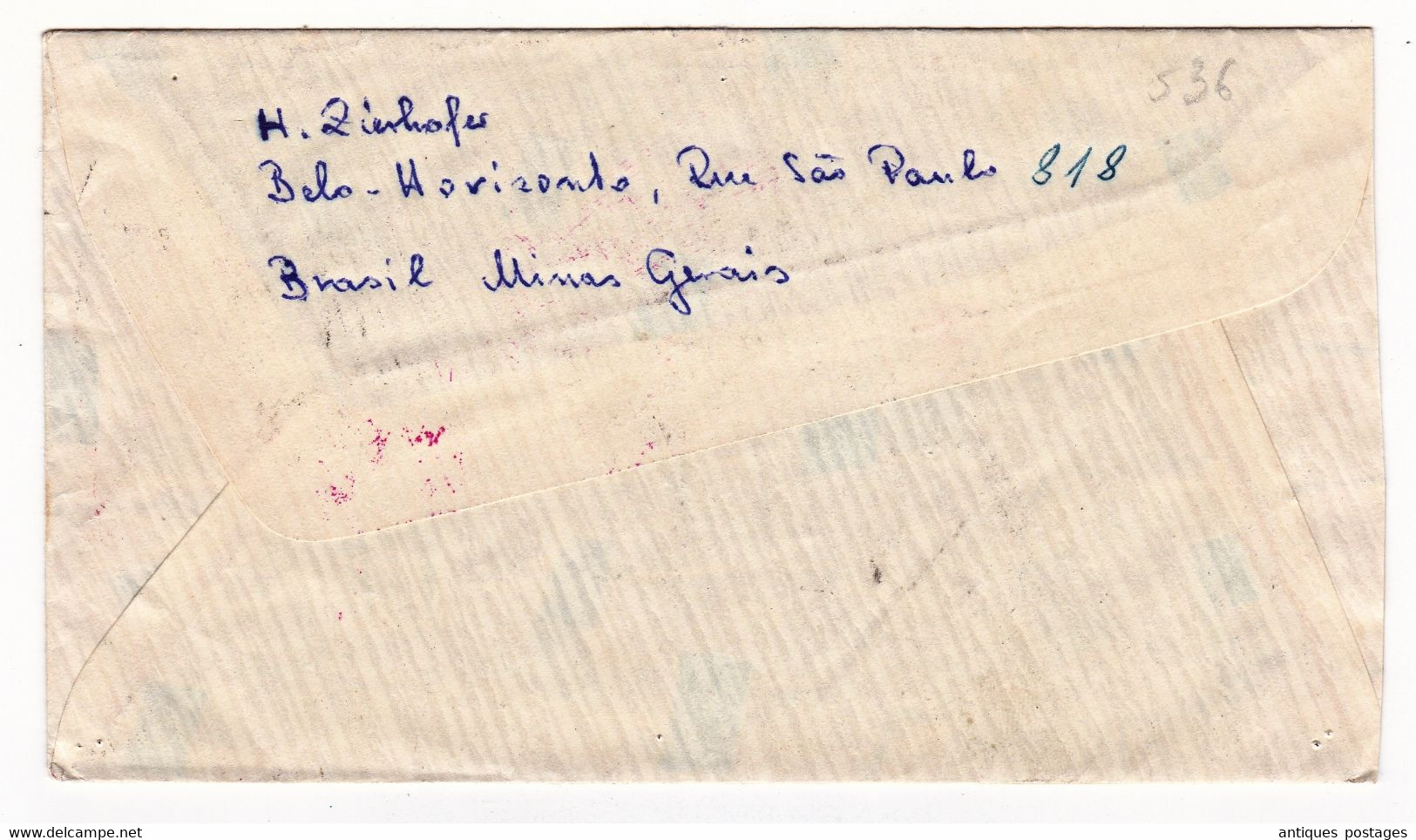 Lettre Recommandée 1959 Belo Horizonte Brésil Brazil Autriche Austria Österreich - Briefe U. Dokumente