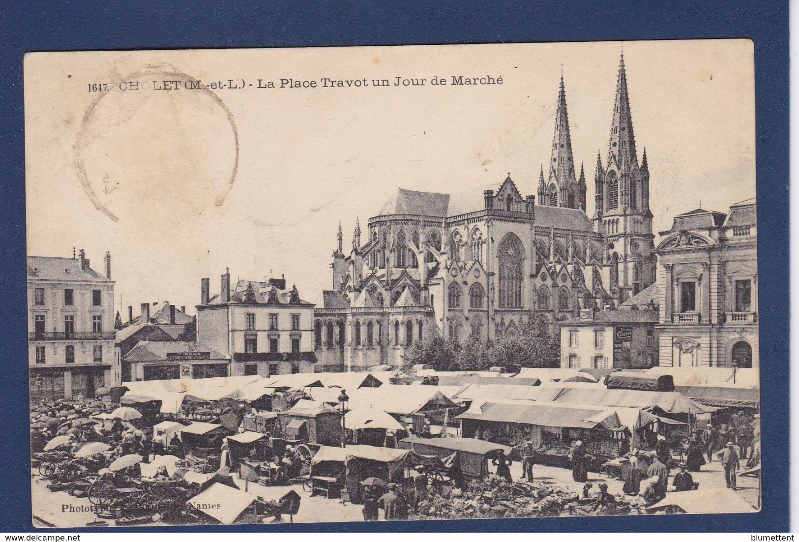 CPA [49] Maine Et Loire > Cholet Circulé Marché Market - Cholet