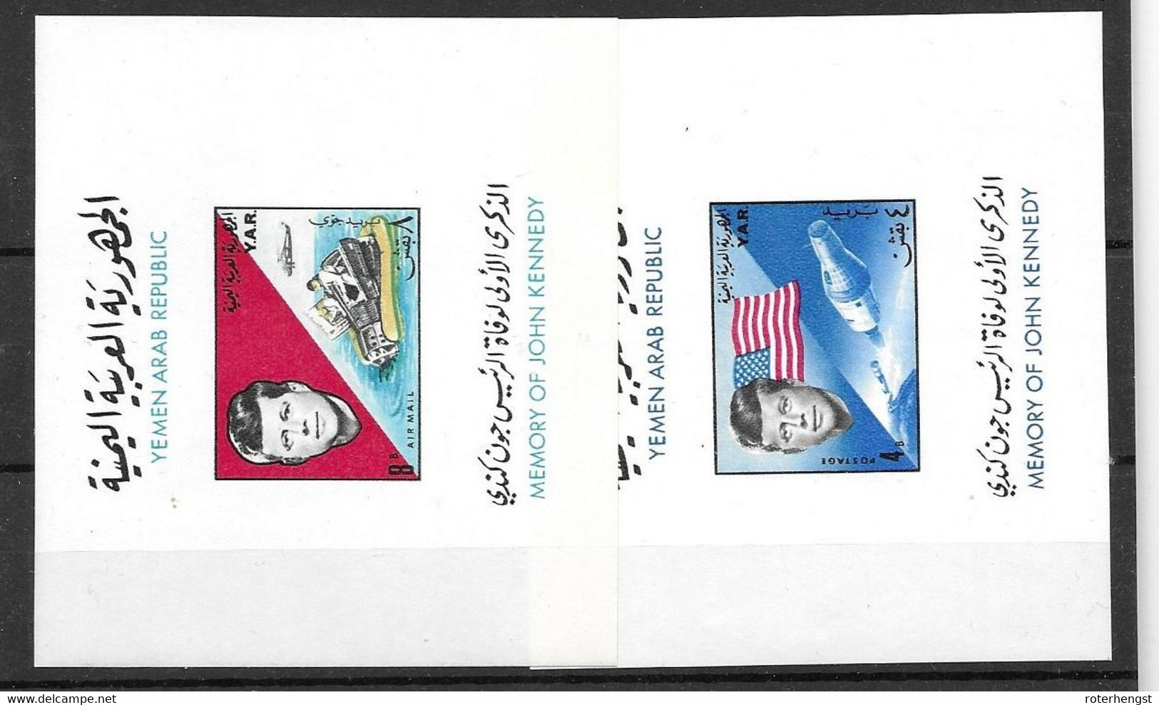 Yemen Two Space And Kennedy Sheets Mnh ** 15 Euros 1965 - Yemen