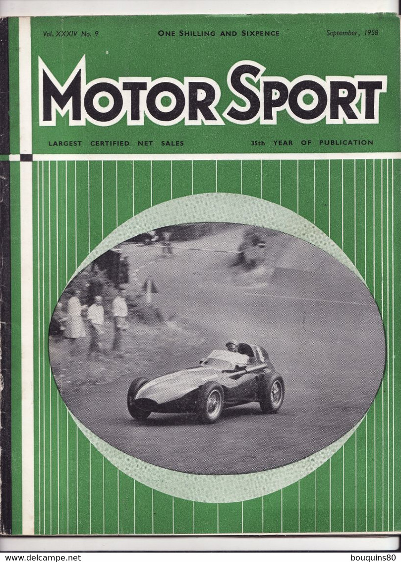 MOTOR SPORT N°9 Septembre 1958 - 1950-Heden