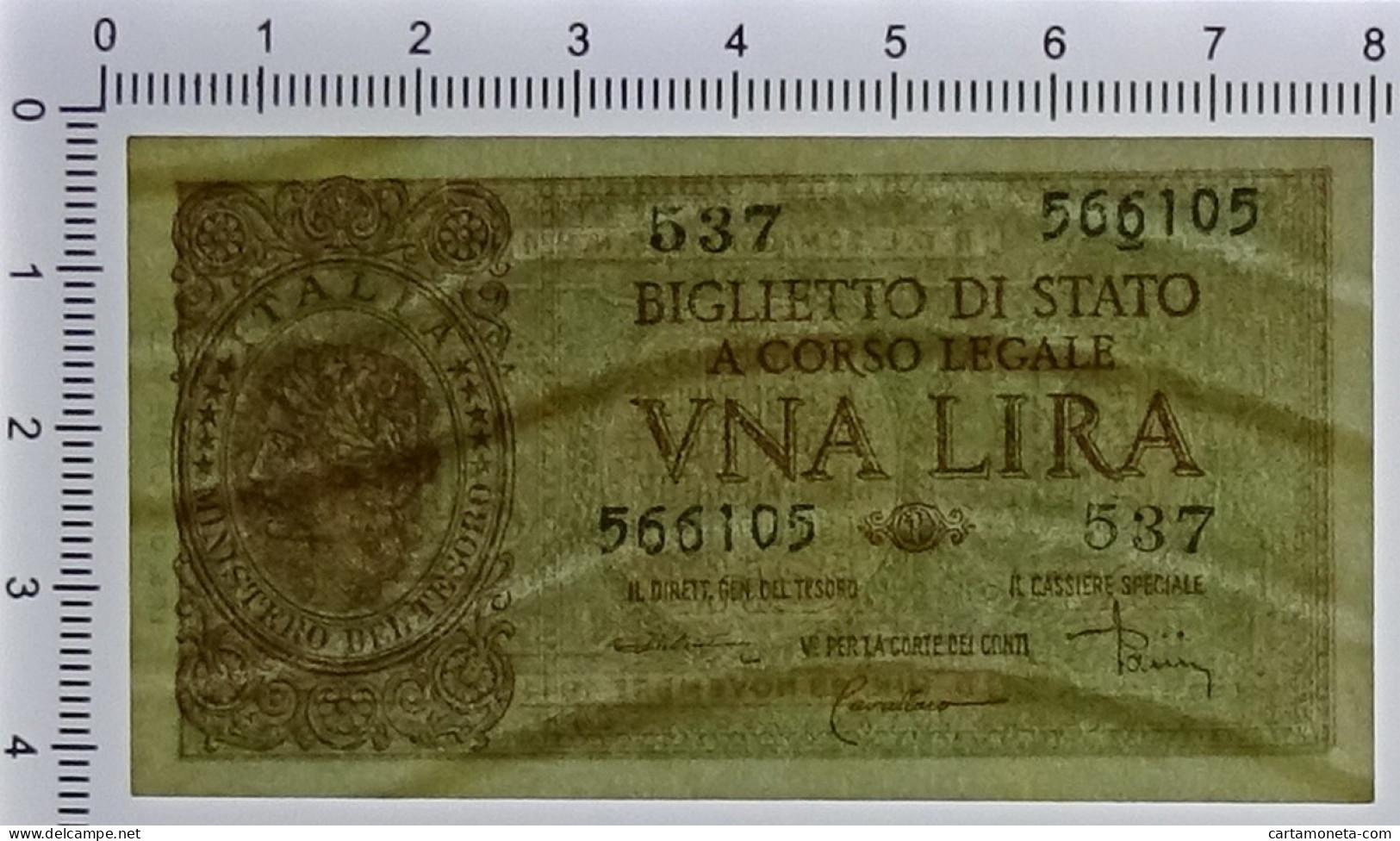 1 LIRA BIGLIETTO DI STATO LUOGOTENENZA UMBERTO DI CRISTINA 23/11/1944 FDS-/FDS - Otros