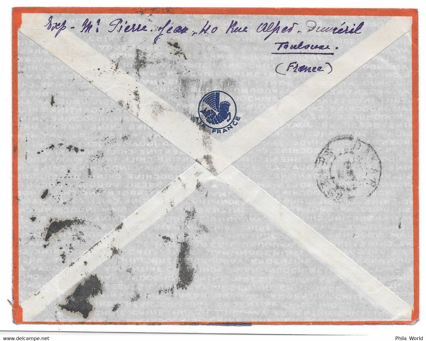 AIR FRANCE 1940 YT 393 10F Vincennes Donjon - MERCURE Sur Lettre Avec Surtaxe PAR AVION Pour SENEGAL Dakar - Storia Postale