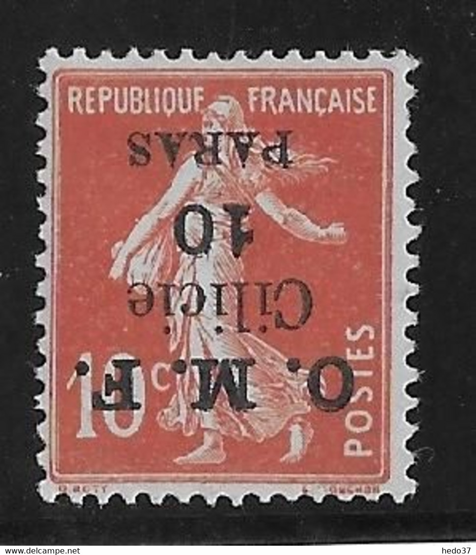 Cilicie N°91a - Erreur 10 Paras S/10c - Variété Surcharge Renversée - Neuf * Avec Charnière - TB - Ungebraucht