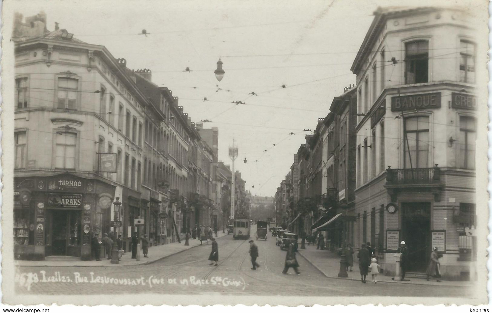 3578. IXELLES : Rue Lesbroussart - Vue De La Place St Géry - TRES RARE CPA - Ixelles - Elsene