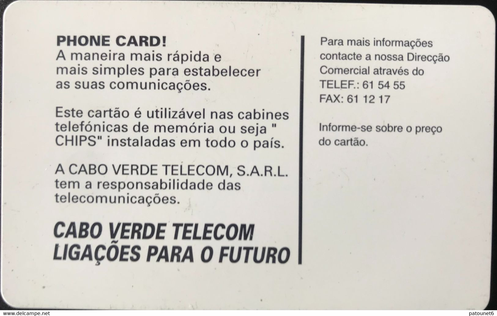 CAP VERT  -  Phonecard -  Cabo Verde Telecom  -  150 - Kaapverdische Eilanden