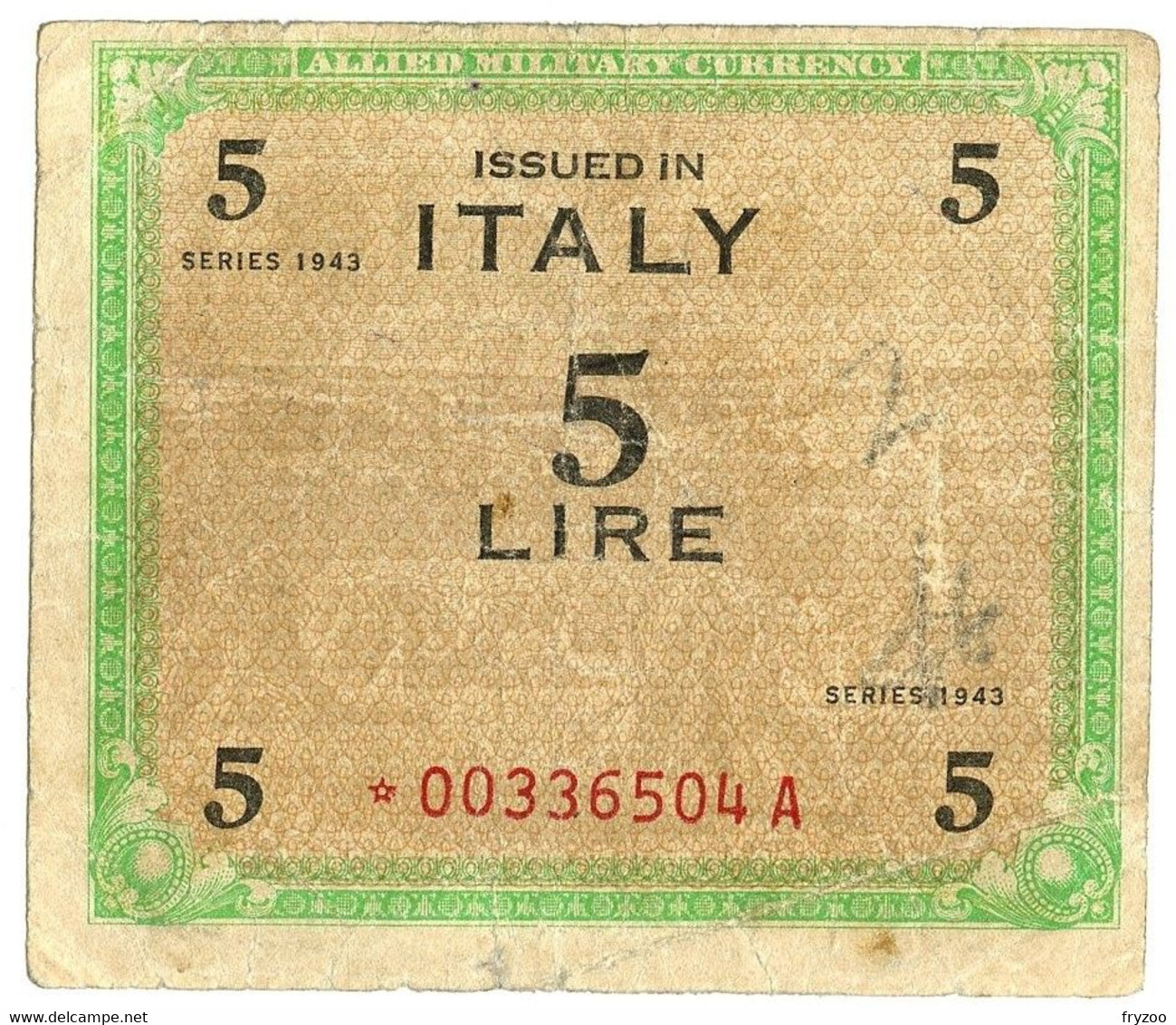 AM LIRE 2 E 5 Lire Asterisco Serie Sostitutiva Con Certificato - Ocupación Aliados Segunda Guerra Mundial