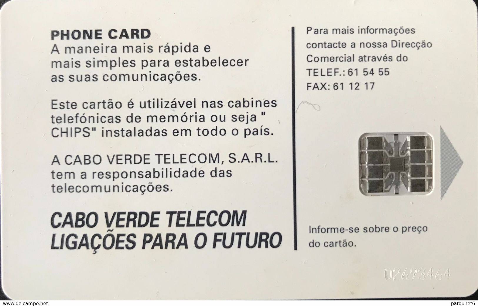 CAP VERT  -  Phonecard -  Cabo Verde Telecom  -  50 - Cap Vert