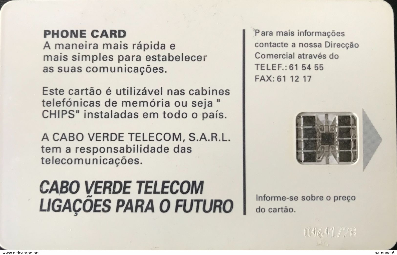 CAP VERT  -  Phonecard -  Cabo Verde Telecom  -  50 - Cap Vert