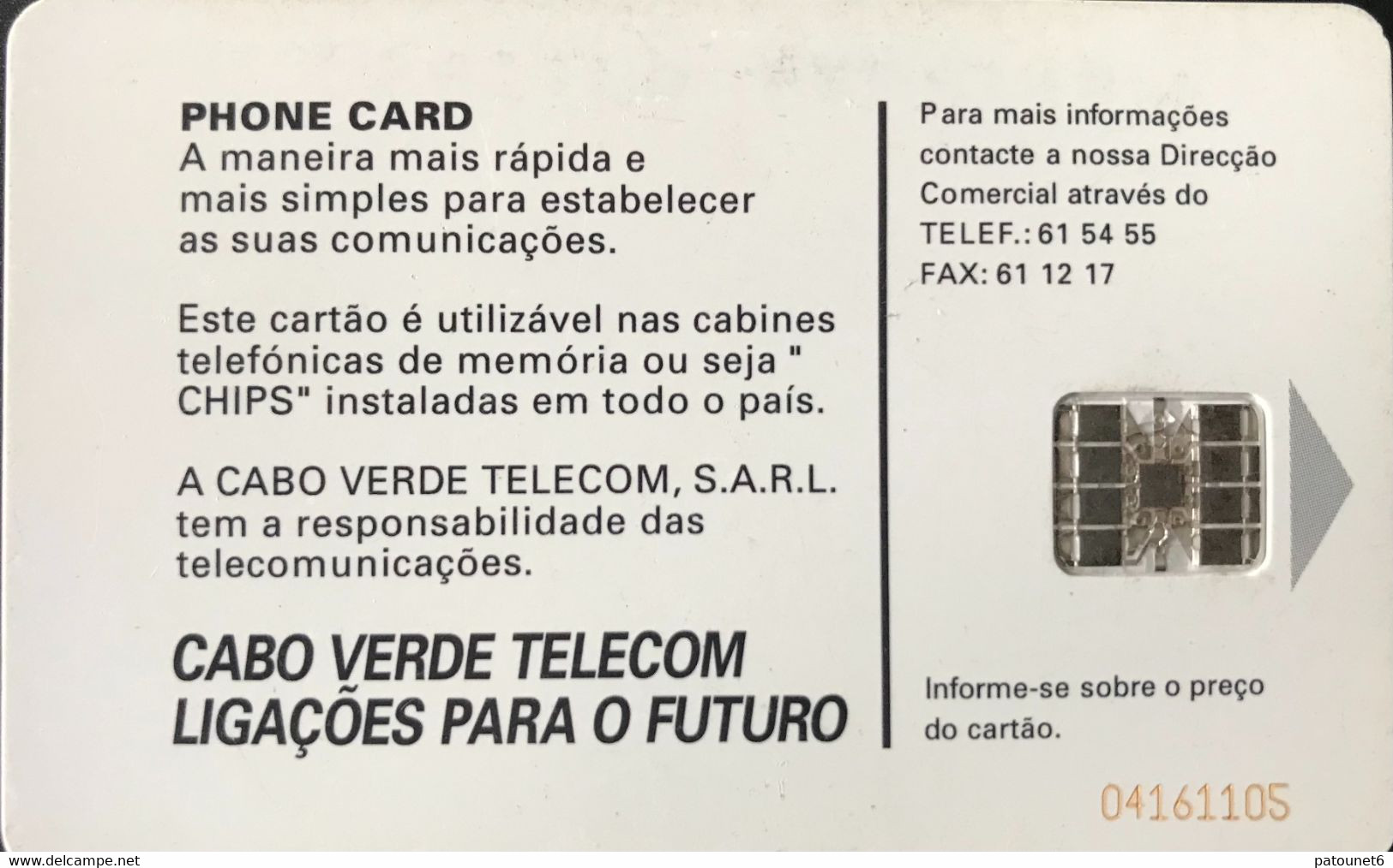 CAP VERT  -  Phonecard -  Cabo Verde Telecom  -  50 - Cap Vert