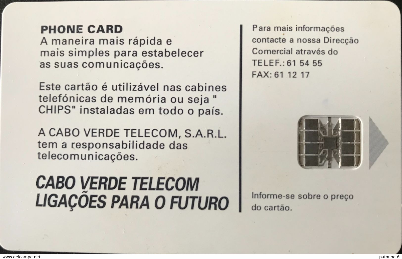 CAP VERT  -  Phonecard -  Cabo Verde Telecom  - Fla Mantenha  -   50 - Cap Vert