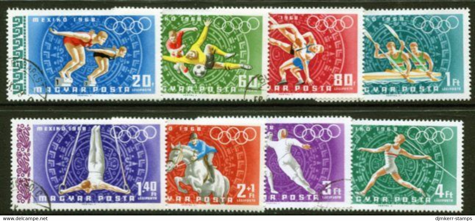 HUNGARY 1968 Olympic Games Used.  Michel 2434-41 - Gebruikt