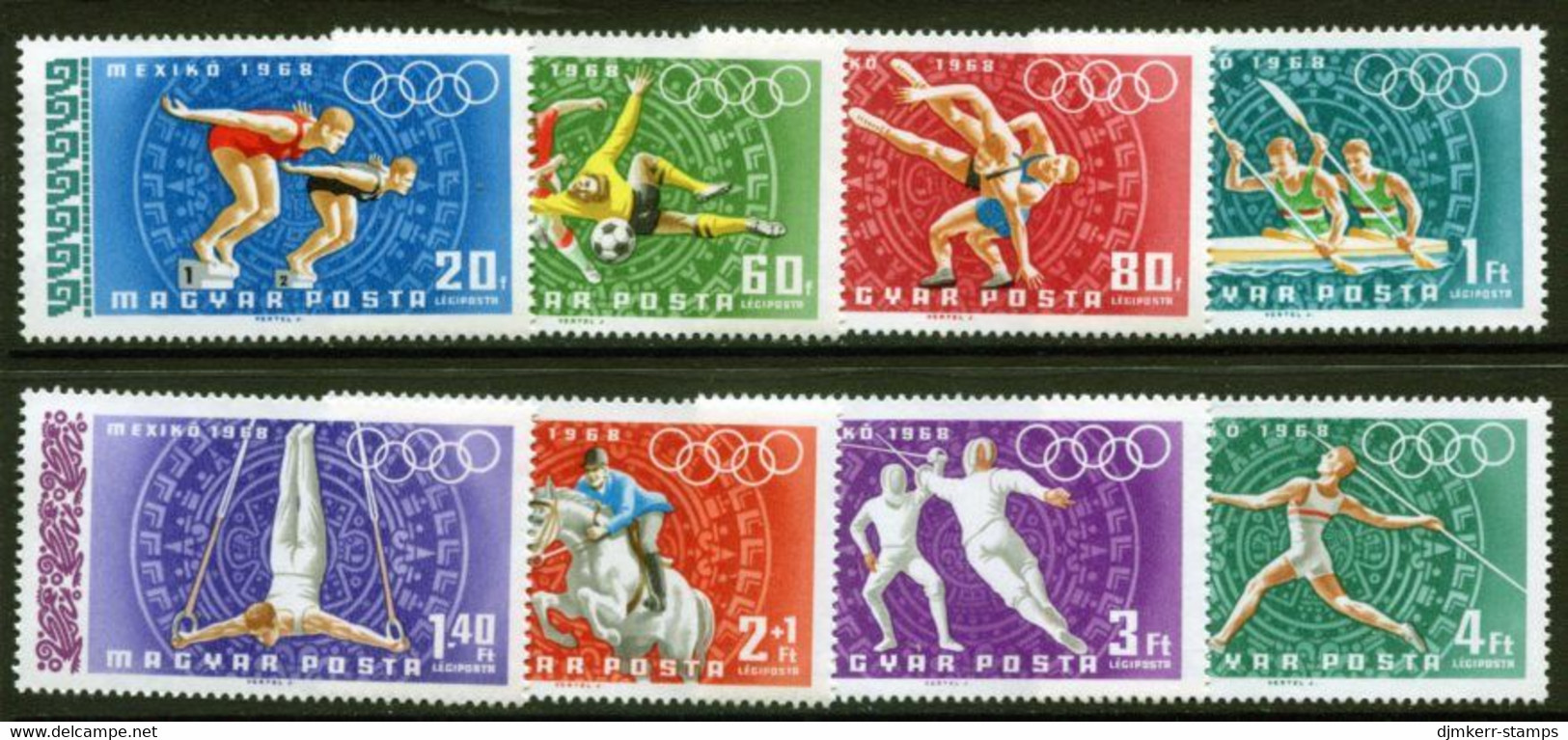 HUNGARY 1968 Olympic Games MNH / **.  Michel 2434-41 - Ongebruikt
