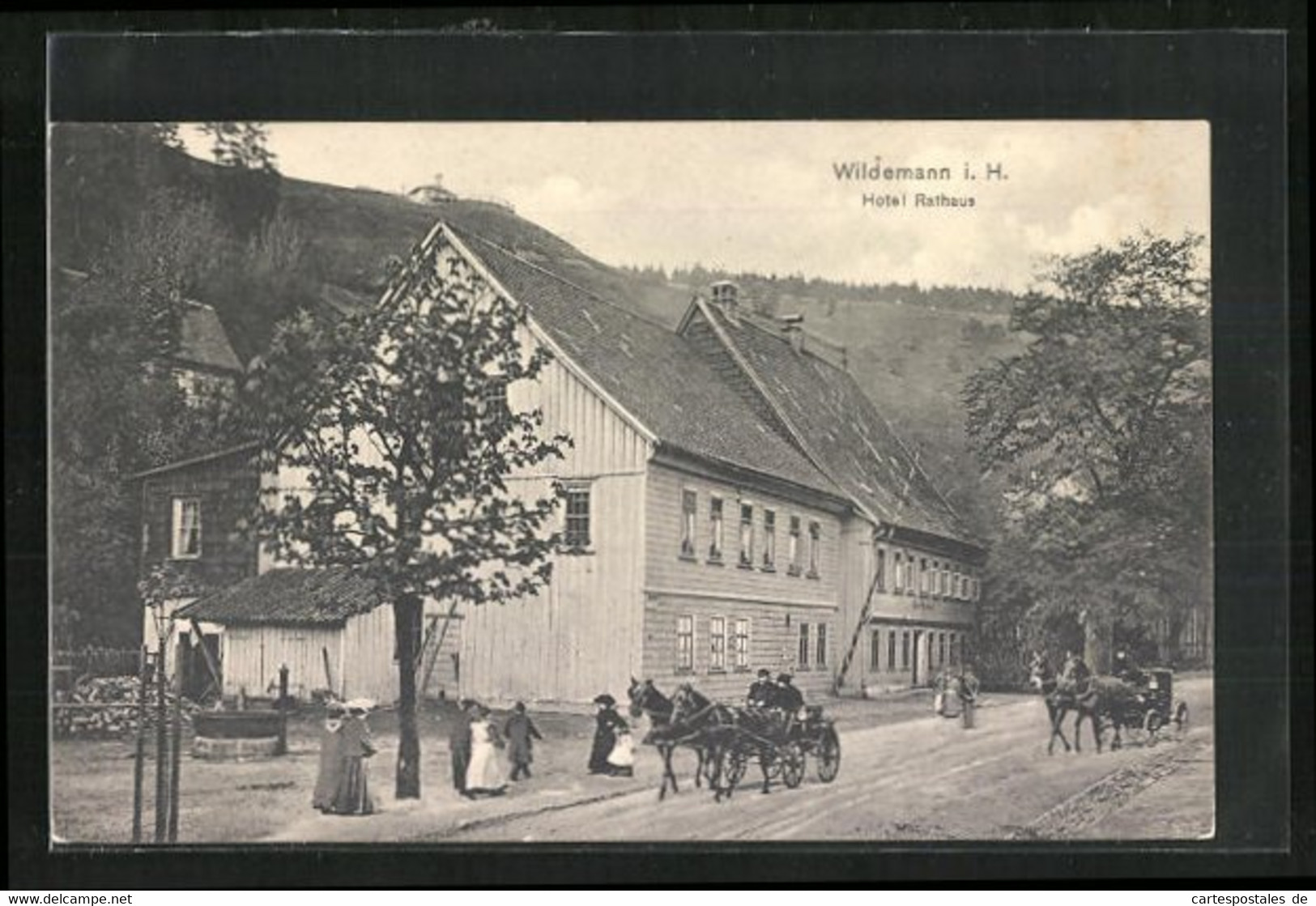 AK Wildemann I. H., Hotel Rathaus Mit Pferdewagen - Wildemann