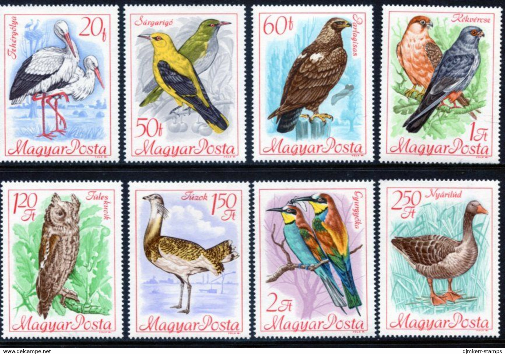 HUNGARY 1968 Ornithology Congress MNH / **.  Michel 2398-405 - Nuevos