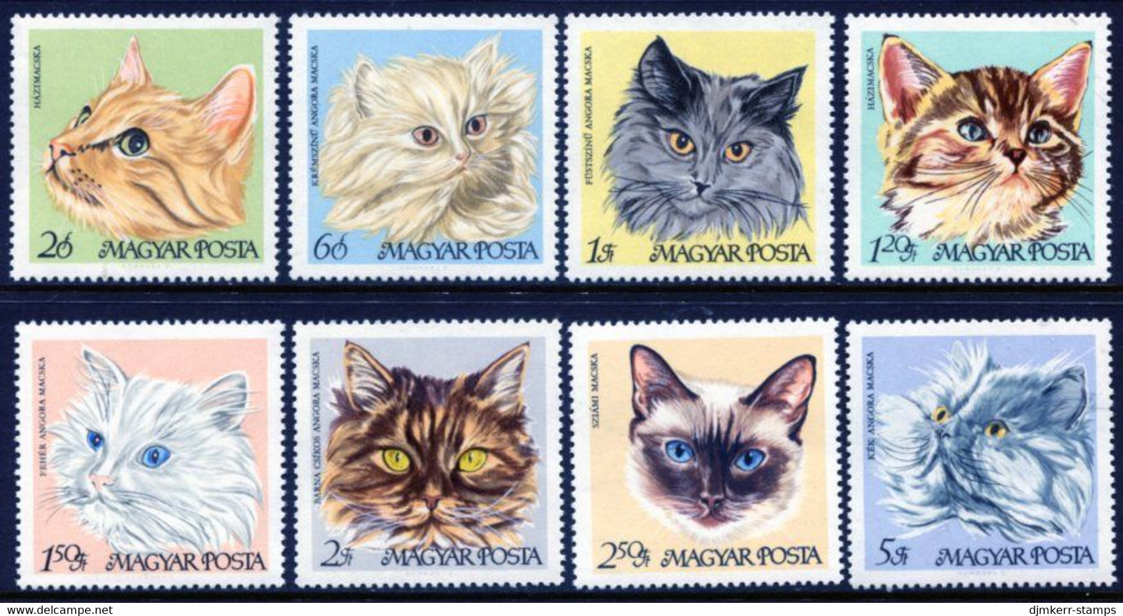 HUNGARY 1968 Cats MNH / **.  Michel 2387-94 - Unused Stamps