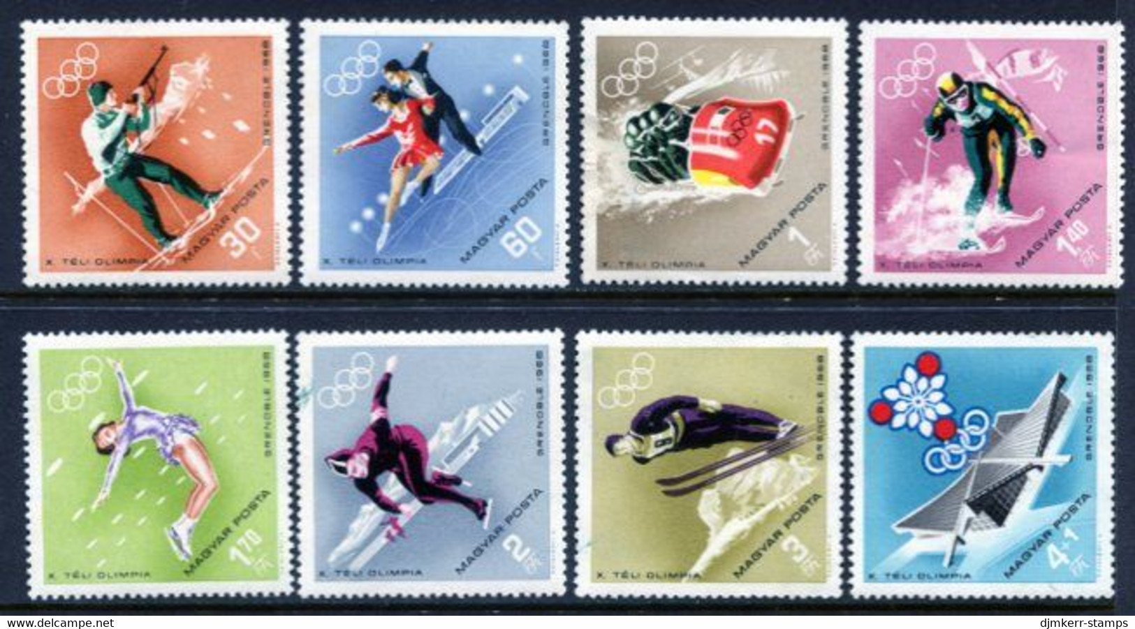 HUNGARY 1968 Winter Olympic Games MNH / **.  Michel 2379-86 - Neufs