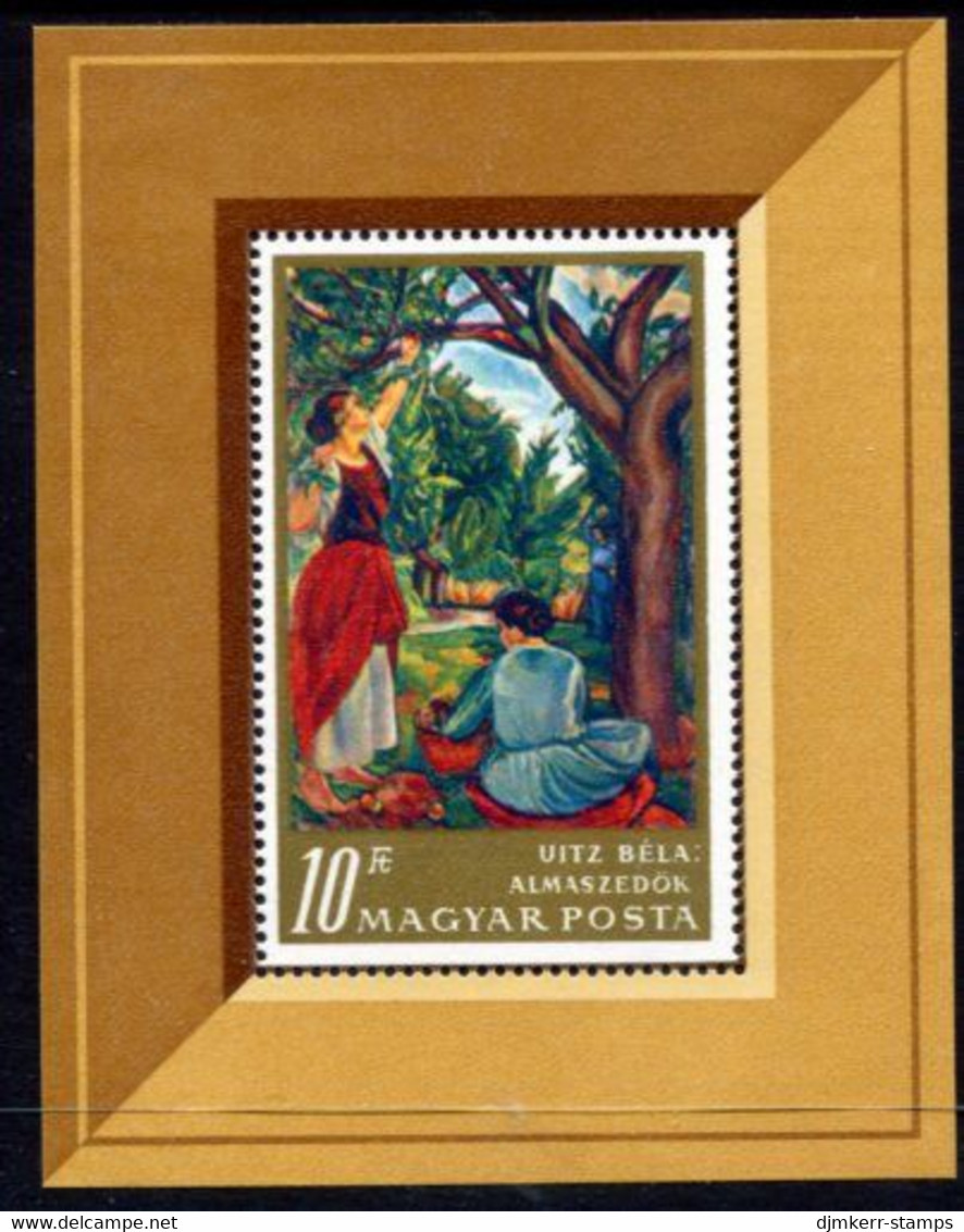 HUNGARY 1967 National Gallery Painting Block MNH / **.  Michel Block 61 - Unused Stamps