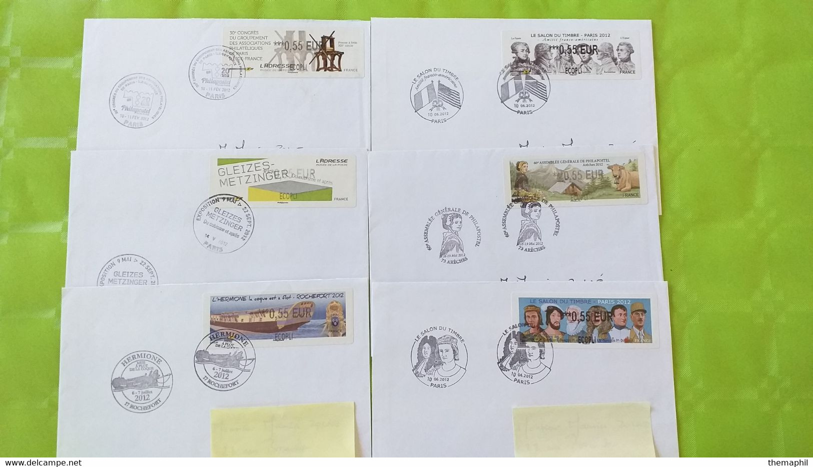 lots TH 580 FRANCE  lot d'env. 50 enveloppe avec timbres de distributeur