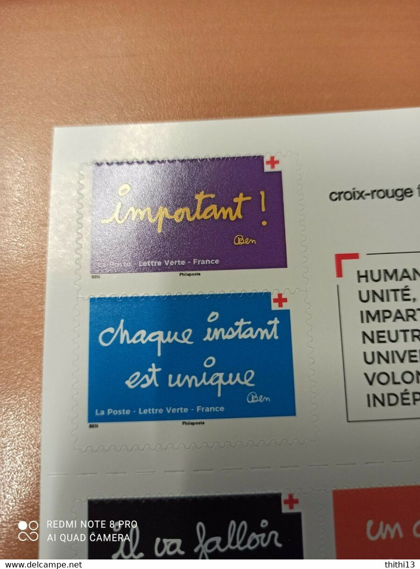 Exceptionnelle Variété Carnet Croix Rouge Piquage à Cheval Et Partiel Au Verso RRRRR - Booklets