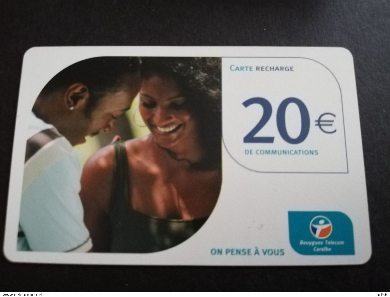 Caribbean Phonecard St Martin French Caribbean ANTILLES FRANCAISES RECHARGE BOUYGUES  20 EURO  ** 5752 ** - Antilles (French)