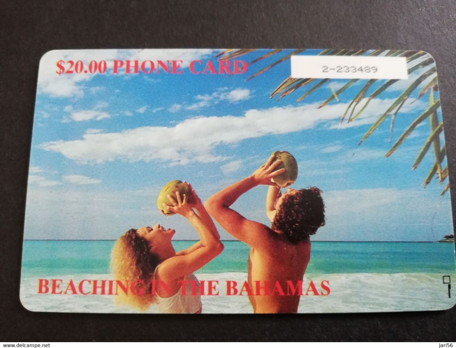 BAHAMAS $5,- CHIPCARD  SERIE 3 CARDS $5,$10,$20,-   THE BAHAMA PARRO/MUSIC FORCE BAND /BEACH COCONUT    **5768** - Bahama's