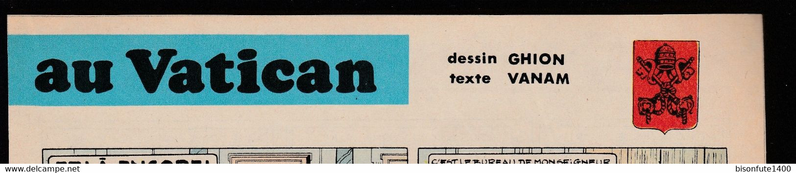 Bandeau Titre De Mr. Magellan "Hold-up Au Vatican" Datant De 1969 Et Inédit Dans Les Bandes Dessinées En Albums. - Magellan