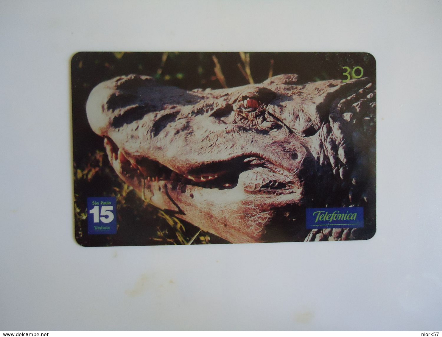 BRAZIL USED CARDS ANIMALS CROCODILES - Krokodillen En Alligators