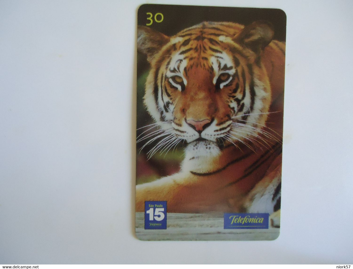 BRAZIL USED CARDS ANIMALS  TIGER - Cocodrilos Y Aligatores