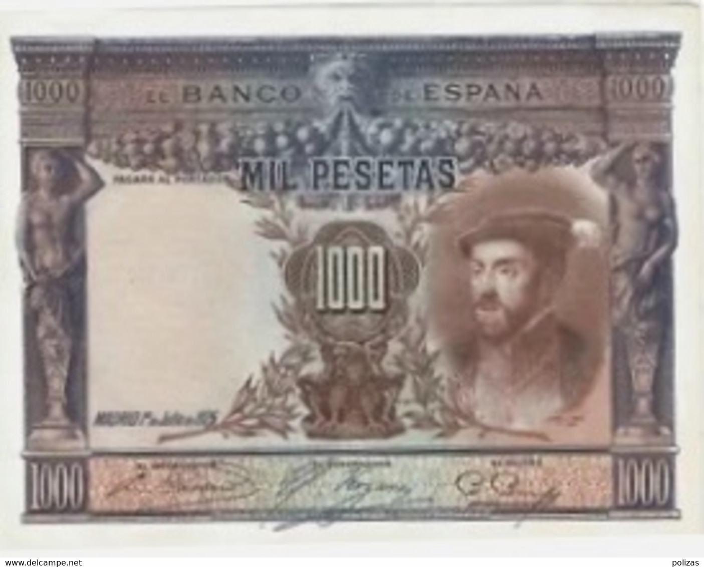 Spain España Espagne 1 PCS 1 NOTE 1 BANKONOTE 1000 Pesetas 1925 XF EF - 1000 Pesetas