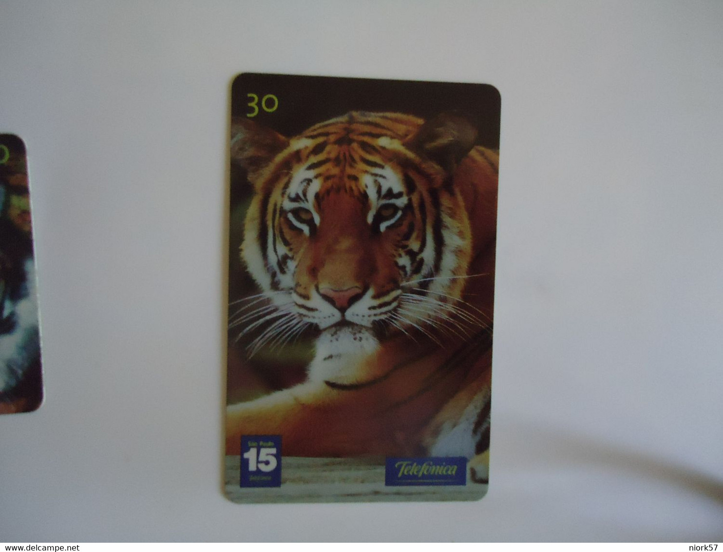 BRAZIL USED CARDS ANIMALS  TIGER - Cocodrilos Y Aligatores