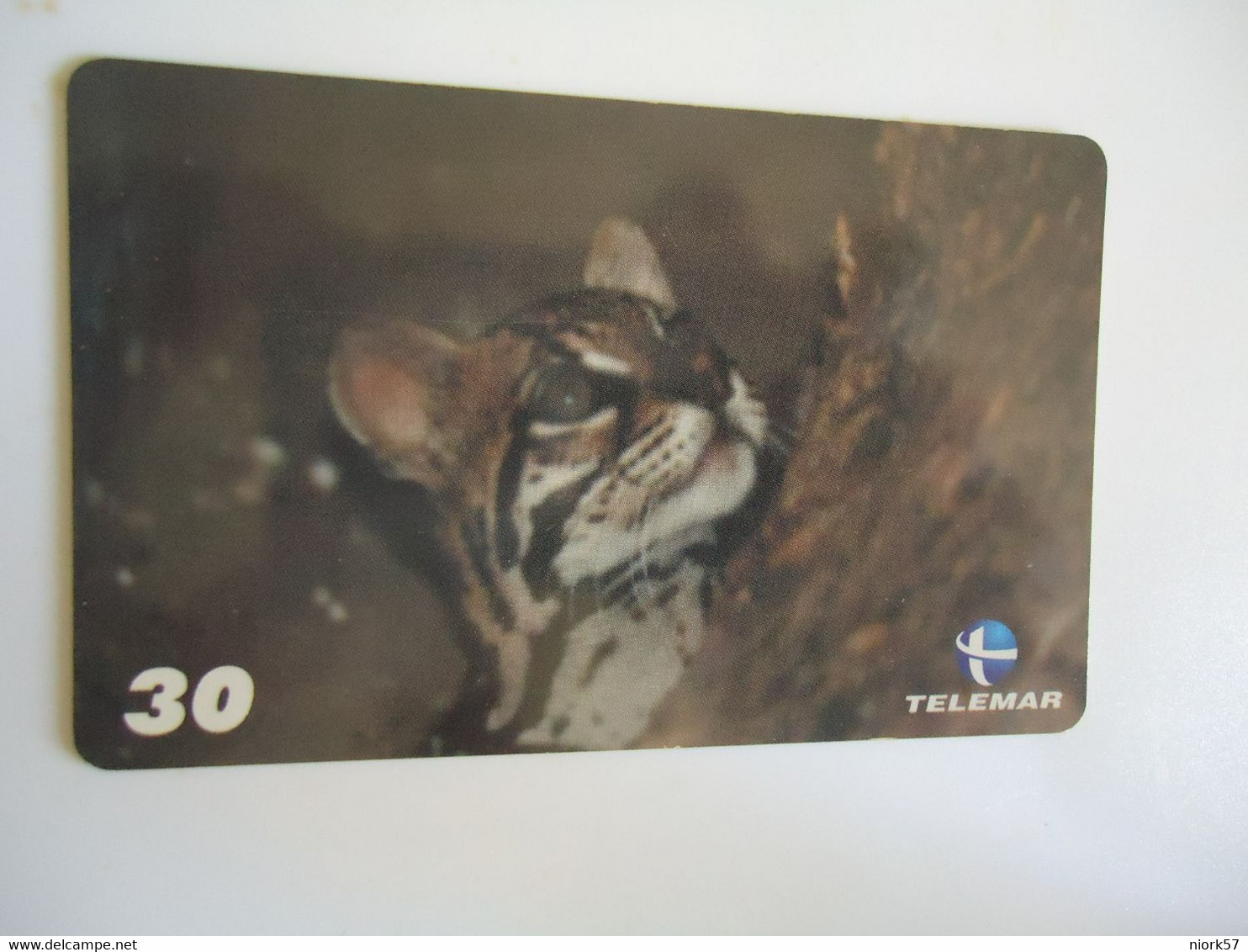 BRAZIL USED CARDS ANIMALS  TIGER - Cocodrilos Y Aligatores