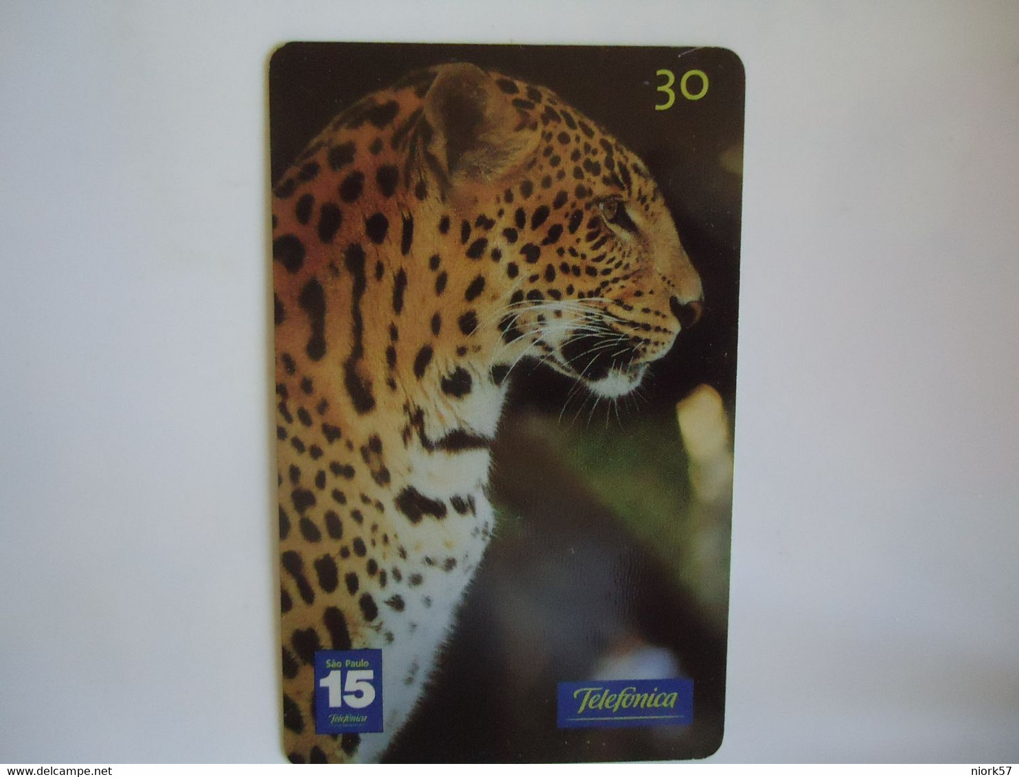 BRAZIL USED CARDS ANIMALS  TIGER - Krokodile Und Alligatoren