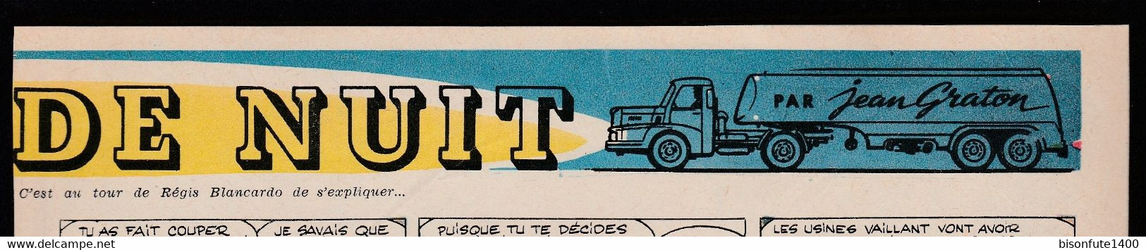 Bandeau Titre De Michel Vaillant "Route De Nuit" Datant De 1961 Et Inédit Dans Les Bandes Dessinées En Albums. - Michel Vaillant