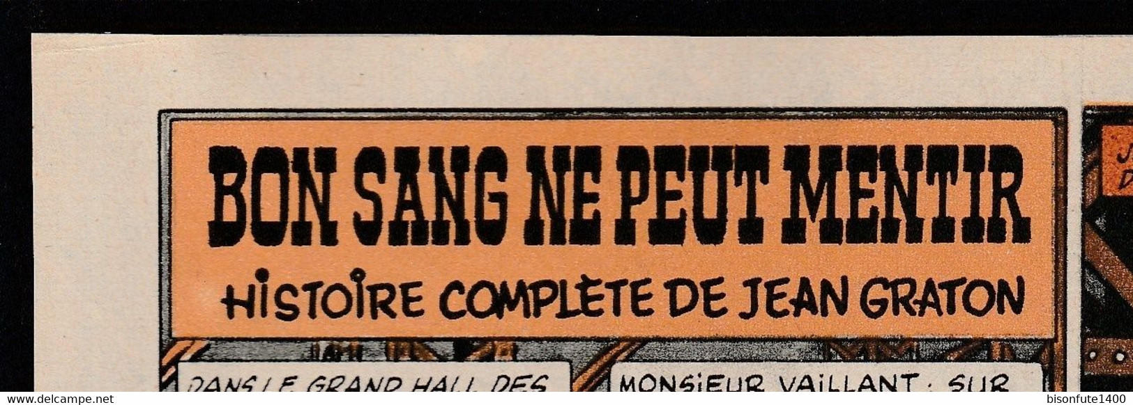 Bandeau Titre De "Bon Sang Ne Peut Mentir" Datant De 1957 Dessiné Par Jean Graton Et Inédit En Album. - Michel Vaillant