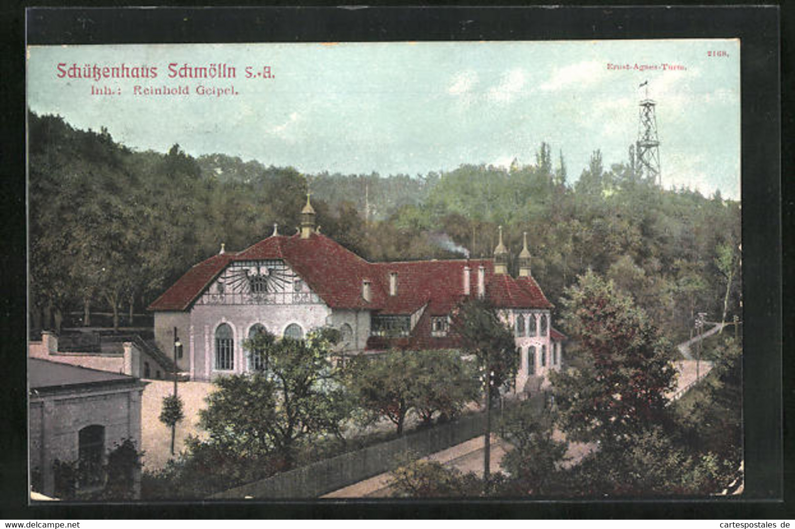 AK Schmölln /S.-A., Gasthaus Schützenhaus Und Erst-Agnes-Turm - Schmölln