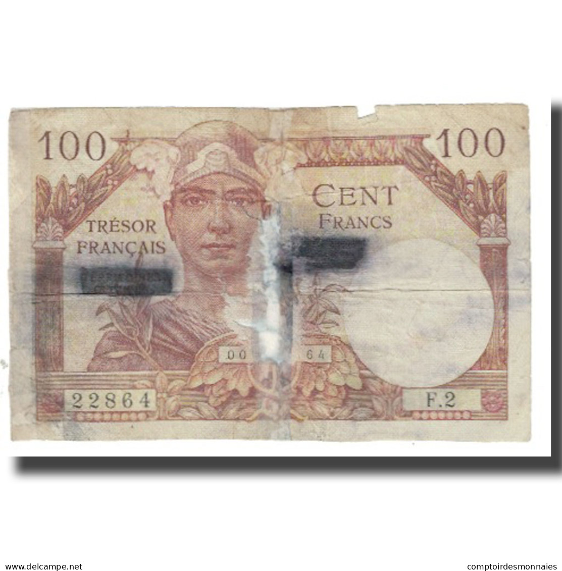 France, 100 Francs, 1947 French Treasury, P. Rousseau And R. Favre-Gilly, FAUSSE - 1947 Trésor Français