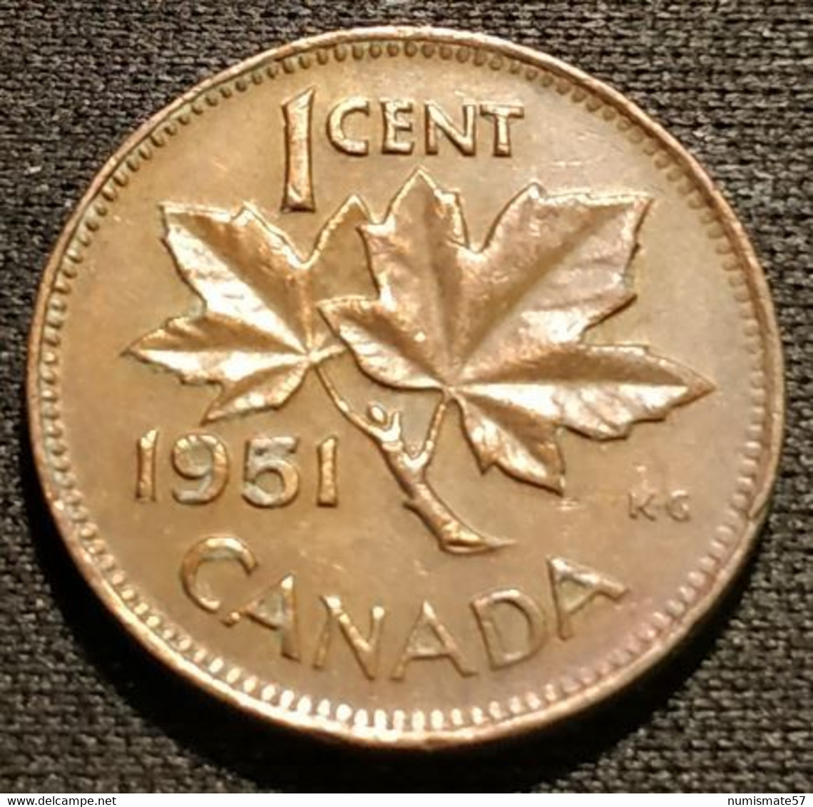 CANADA - 1 CENT 1951 - Georges VI Sans "ET IND: IMP:" - KM 41 - Canada