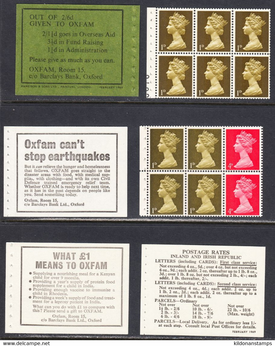 Great Britain 1967-70 Mint No Hinge, Machin, Exploded Booklet, Sc# ,SG 725,733 - Cuadernillos