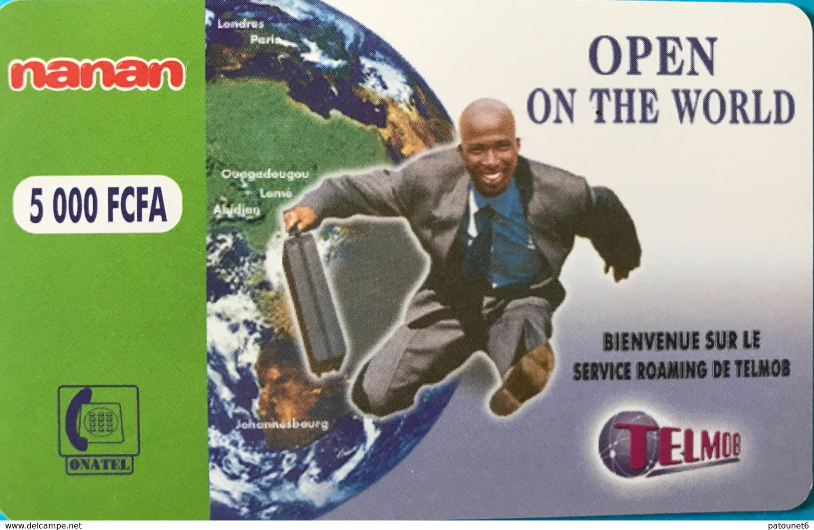 BURKINA FASO  -  Recharge  - NANAN - OPEN THE WORLD - 5 000 F CFA - Burkina Faso