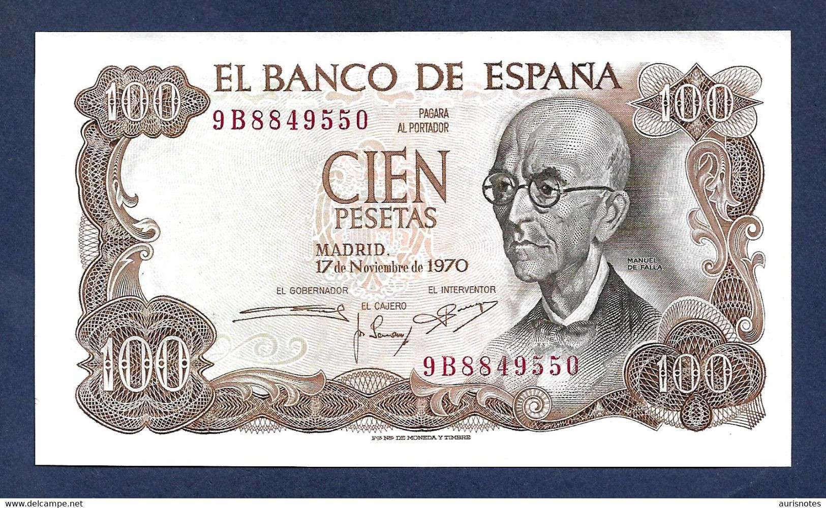 Spain 100 Pesetas 1970 P150r Replacement 9B UNC - [ 4] 1975-… : Juan Carlos I