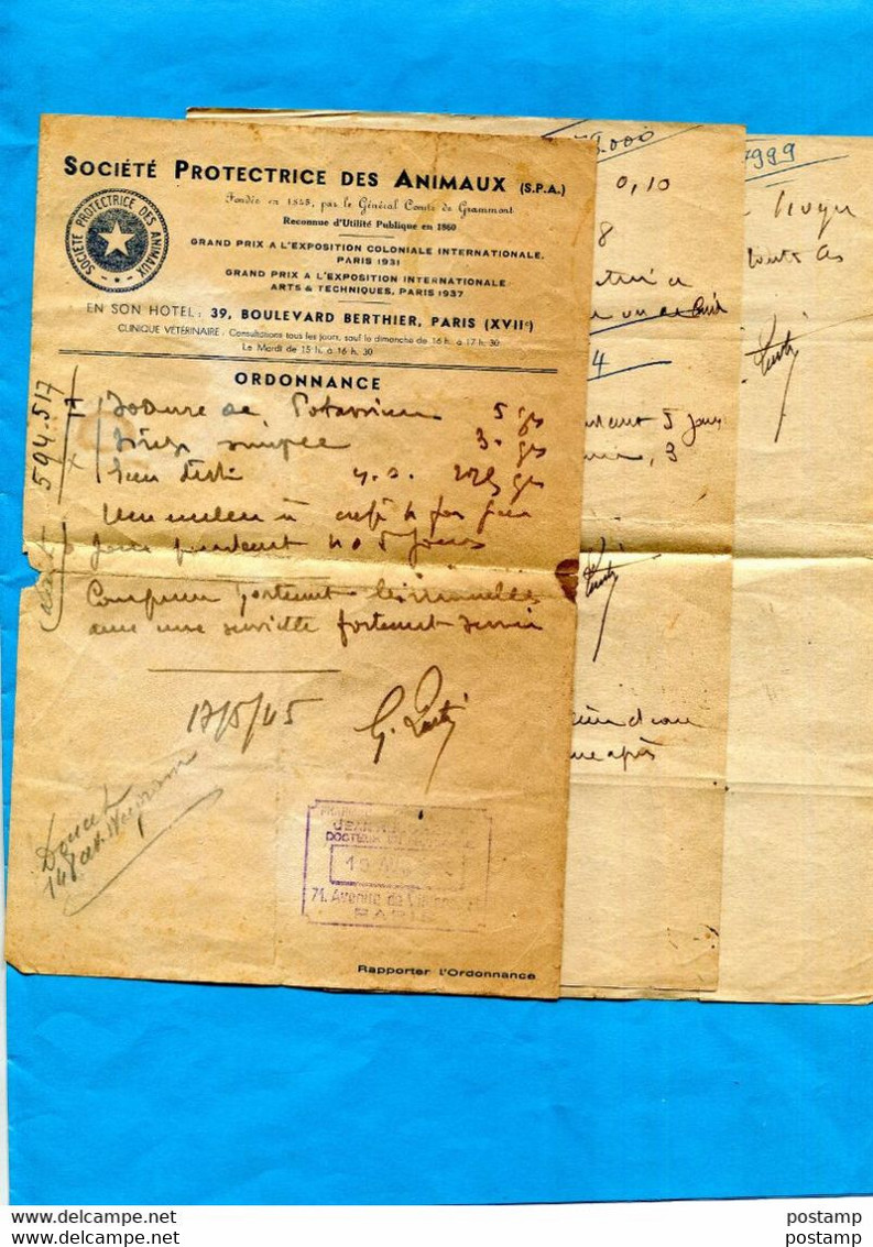 Carnet Statuts-sté Protectrice Des Animaux-TOURS-Refuge Joué Les Tours+3 Ordonnances De1947 - Matériel Et Accessoires