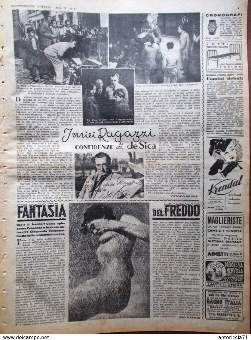 Illustrazione D'Italia Del 6 Gennaio 1946 Terzo Reich De Sica Guerra Giava Donne - Guerra 1939-45