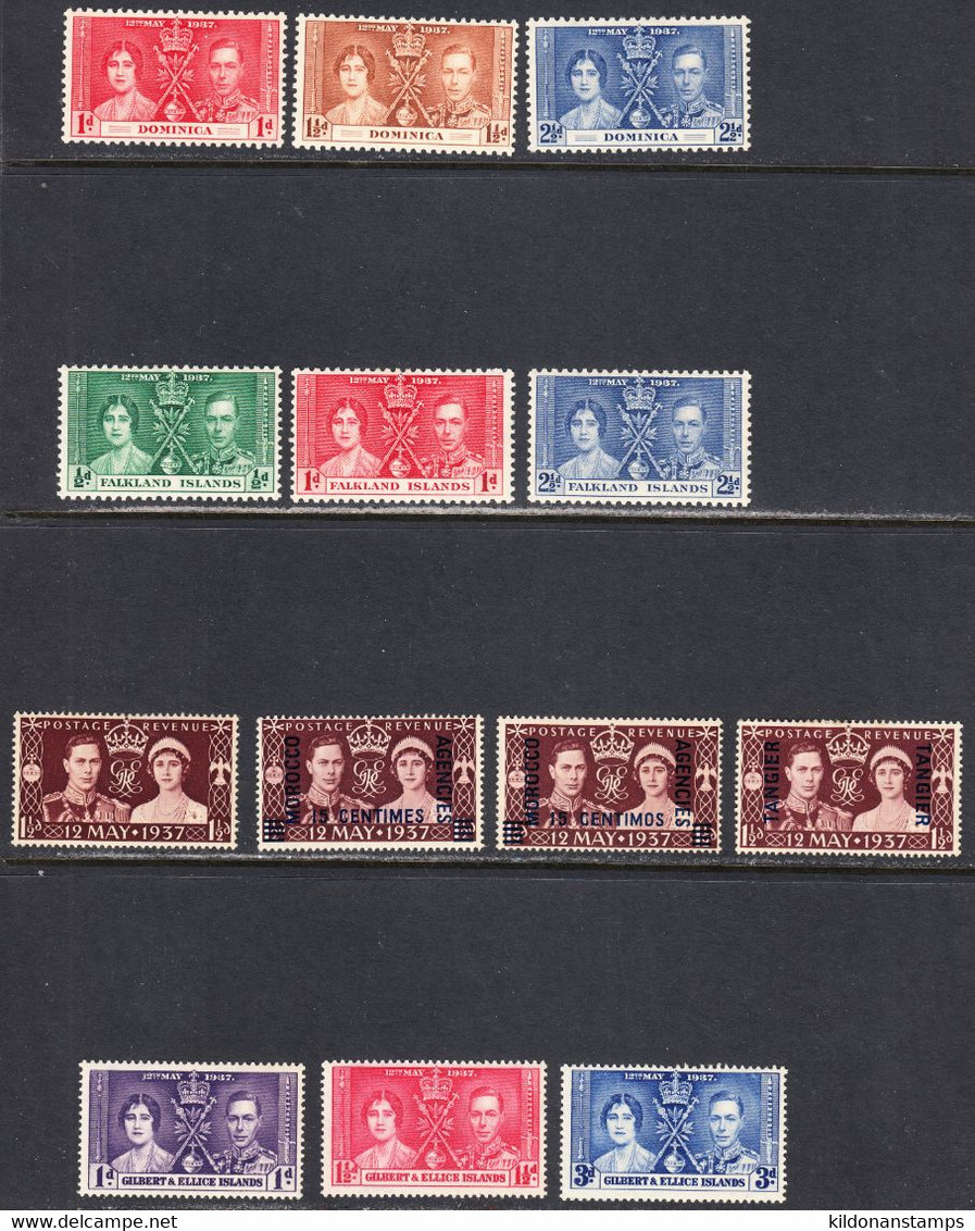 Great Britain 1937 Coronation, Mint Mounted, 32 Sets, Sc# ,SG - Nuevos