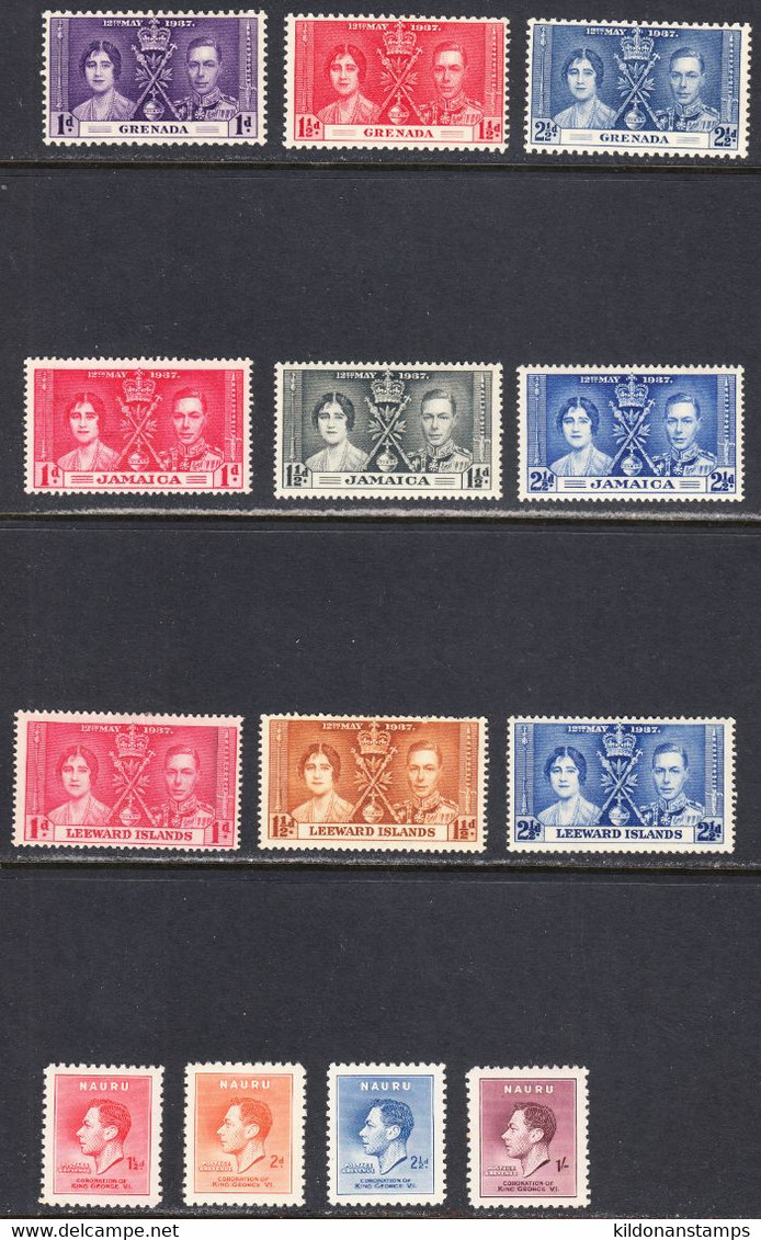 Great Britain 1937 Coronation, Mint Mounted, 32 Sets, Sc# ,SG - Nuevos