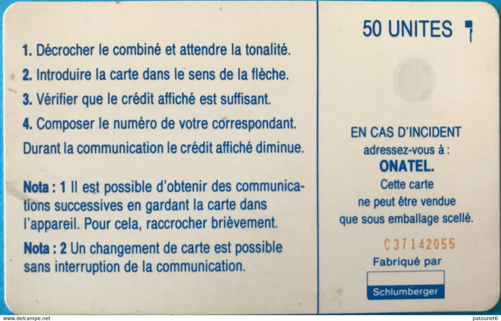 BURKINA FASO  - Phonecard  -  ONATEL  - 50  Unités - Burkina Faso