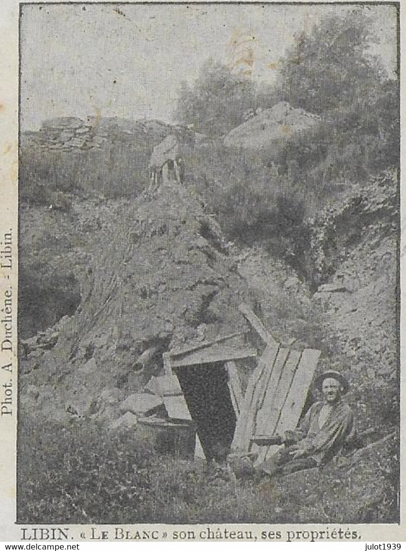 LIBIN ..-- Le " BLANC" , Son Château , Ses Propriétés . 1903 Vers LIEGE , GENDARMERIE ) . Voir Verso . - Libin