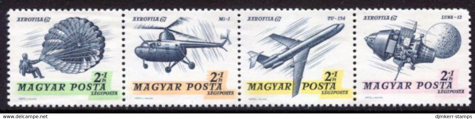 HUNGARY 1967 AEROFILA '67 Exhibition II MNH / **.  Michel 2351-54 - Unused Stamps