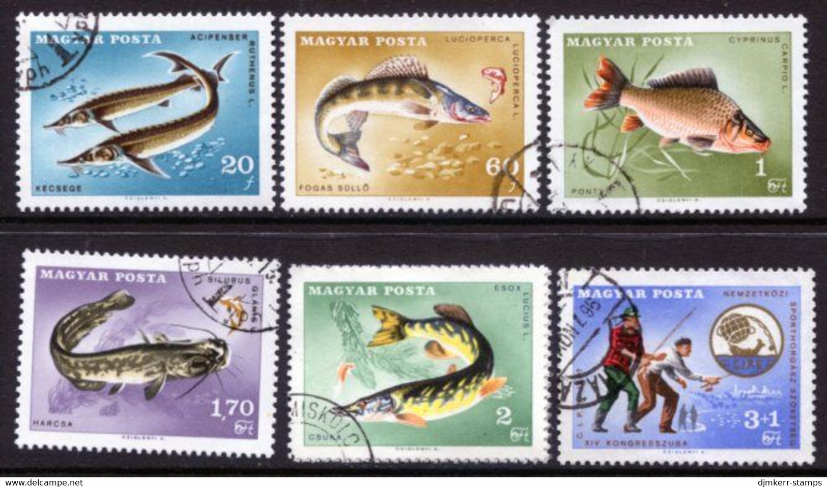 HUNGARY 1967 Sport Fishing Championship Set Used.  Michel 2344-50 - Used Stamps