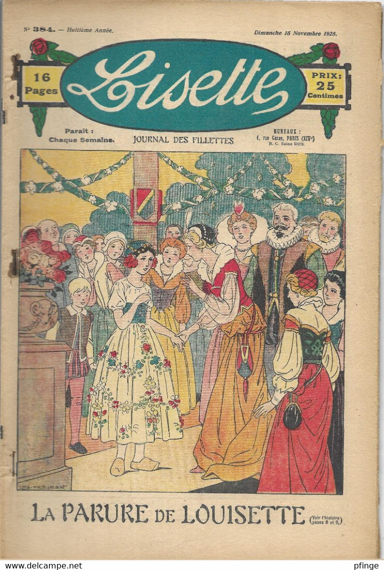 Lisette N°384 Du 18 Novembre 1928 - Lisette